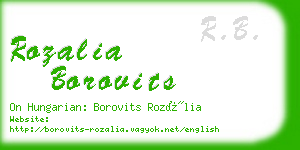 rozalia borovits business card